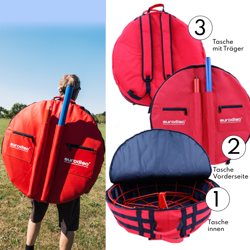 eurodisc DLC Target + Backpack Red, especially for the DLC Discgolf Target